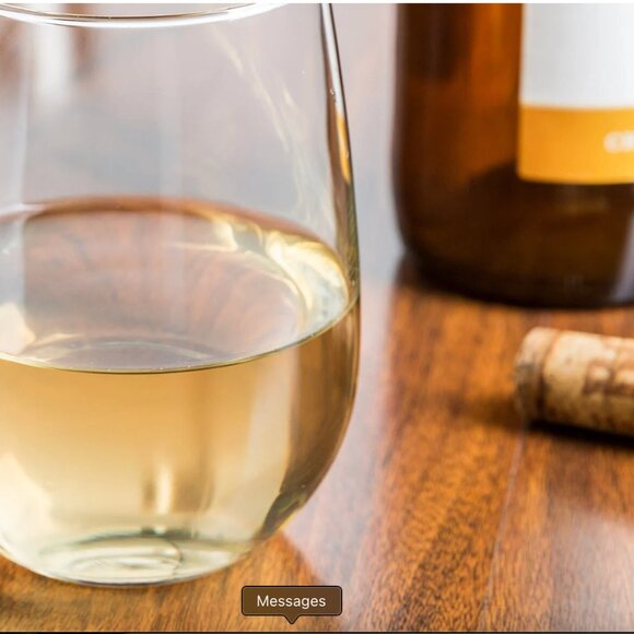 NWT: Set of 4 Stemless White Wine Glasses in Box - Picture 8 of 14